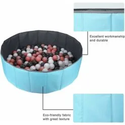 LITZEE Ball Pool Folding Round Pool Ball Pool Blue 1 Meter -Children's chairs Sales Store 96302618 4