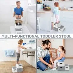 HÉLOISE Toddler Step Stool, Kids Step Stool, Child Stool 2 Step Non-Slip Toddler Step Stool For Bathroom/Pottery Training/Kitchen -Children's chairs Sales Store 96834842 5