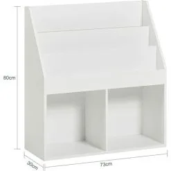 SoBuy Children's Storage Book Shelf Storage Display Rack Holder,KMB01-W -Children's chairs Sales Store 9761726 4