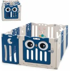 Costway Foldable 12 Panels Baby Playpen Infant Toddler Play Fence Kids Activity Center
