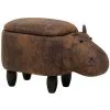 Beliani Modern Faux Leather Stool Brown Upholstery Storage Solid Wood Animal Hippo 1 Beliani Modern Faux Leather Stool Brown Upholstery Storage Solid Wood Animal Hippo -Children's chairs Sales Store 9954355 1 1