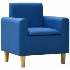 ERHOPE Blue Leatherette Children's Sofa